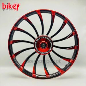 Stylish and Durable Premium Red Curve Alloy Rims for CD 70
