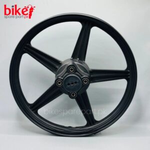 Premium Star Black Alloy Rims for Honda CG125 - Bold Design & Superior Quality