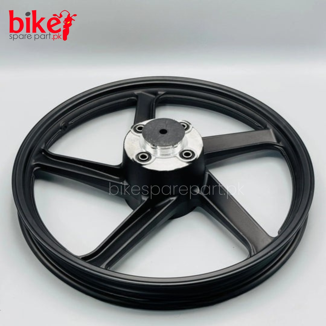 Stylish, Durable, and Affordable Alloy Rims in YBR Design with Plates for Honda CG125 – Pakistan's Top Choice - Image 2