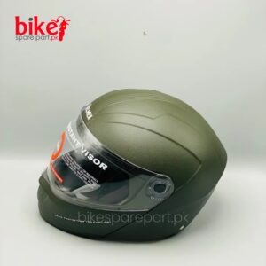 Flip-Up Matt Green Helmet – Superior Comfort and Safety for Motorcyclists